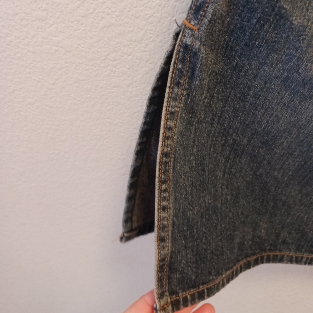 Abercrombie & Fitch Womens Jean Skirt Sz 12 Made In USA - Picture 13 of 13